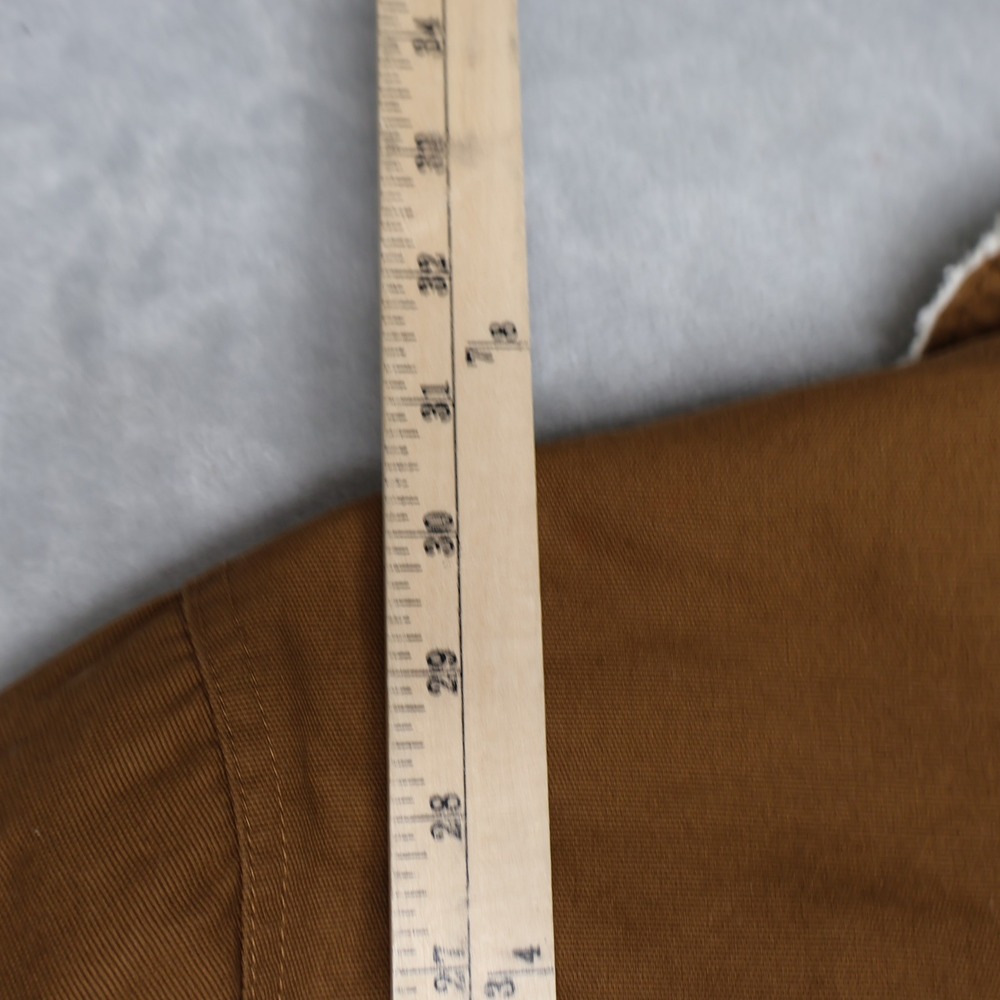 Lee Jacket Mens Large Brown Sherpa Lined Canvas Rugged Trucker Work Full Zip - Picture 9 of 12